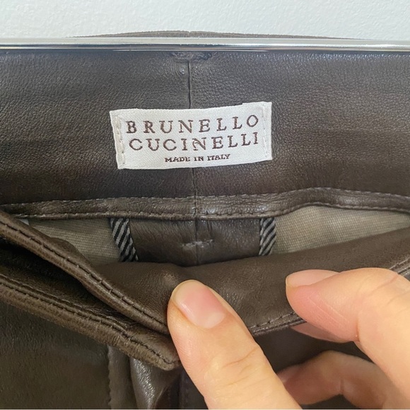 Brunello Cucinelli genuine leather pants - Picture 5 of 12